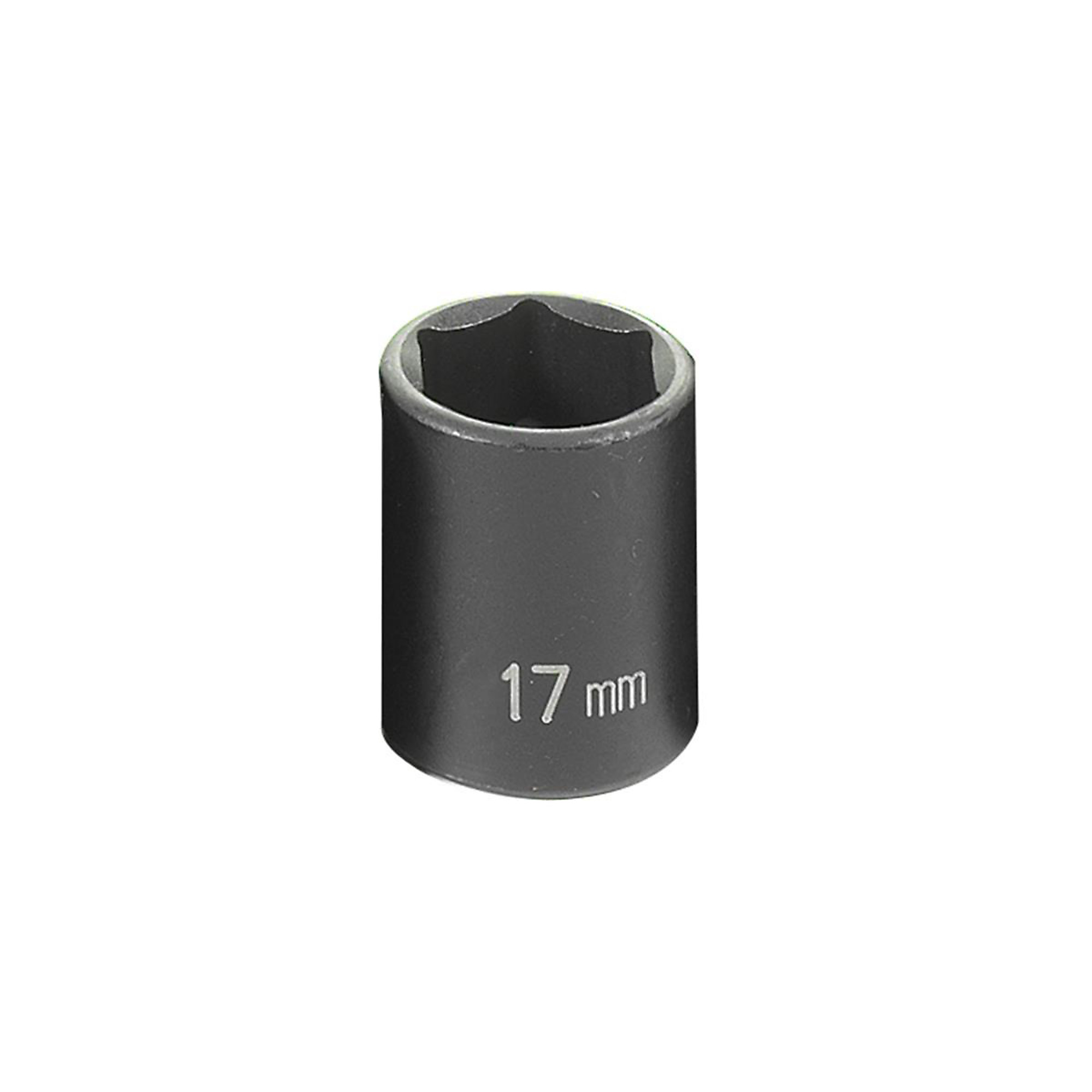 Grey Pneumatic Impact Socket — 17mm, 3/8in. Drive, 6-Point, Model# GRE1017M